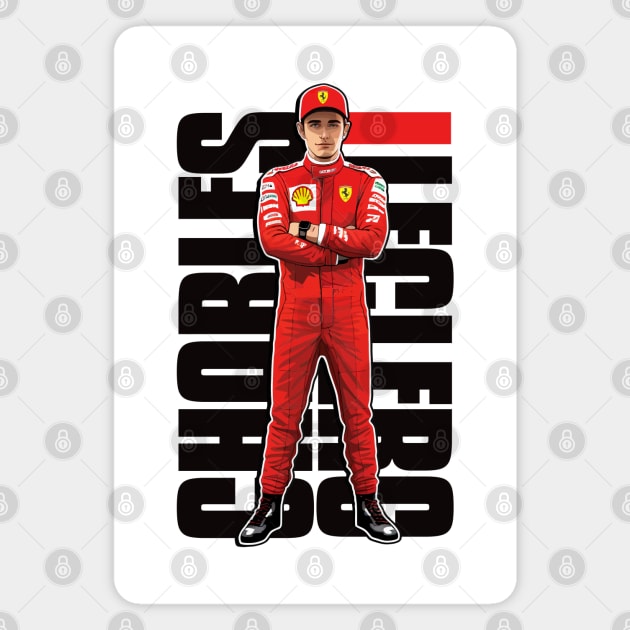 Charles Leclerc Magnet by jaybeetee